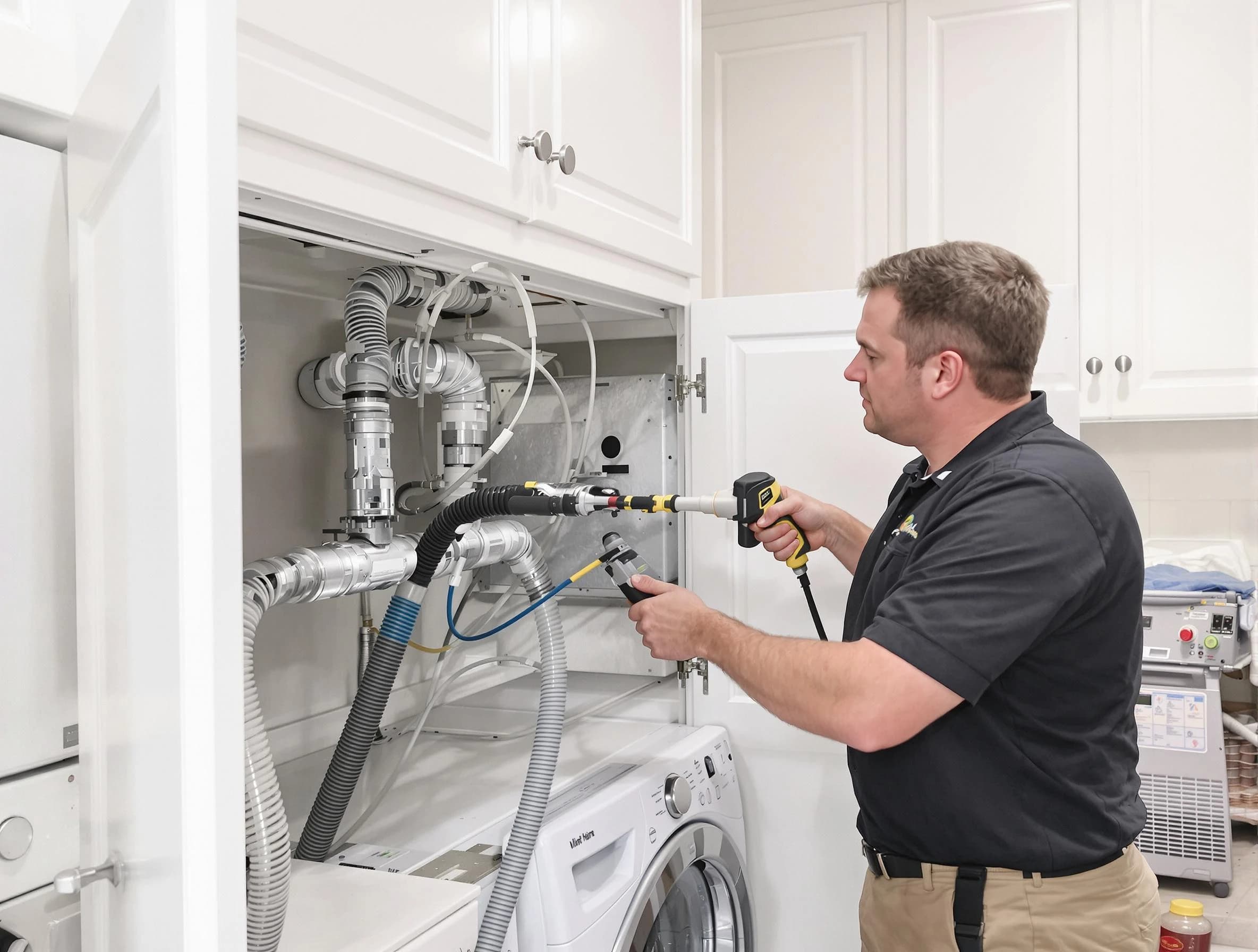 South Salt Lake Dryer Vent Cleaning professional removing severe blockage from a clogged dryer vent in South Salt Lake