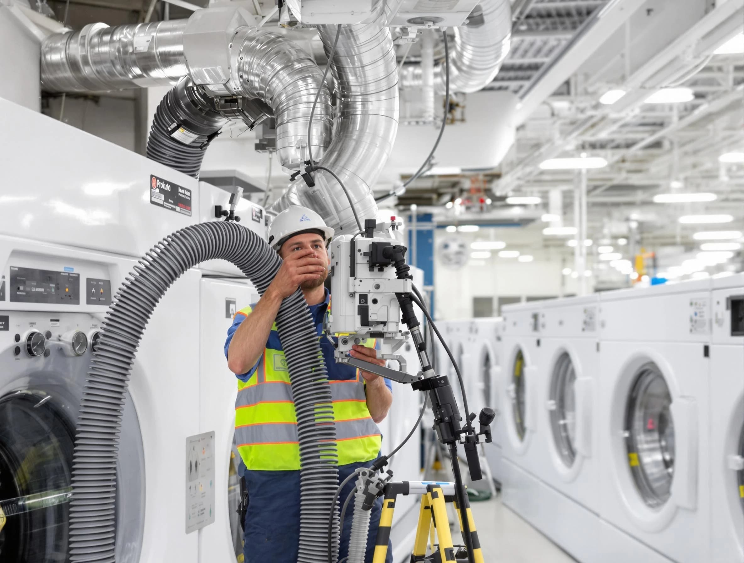 South Salt Lake Dryer Vent Cleaning team performing commercial-grade dryer vent cleaning at a business facility in South Salt Lake