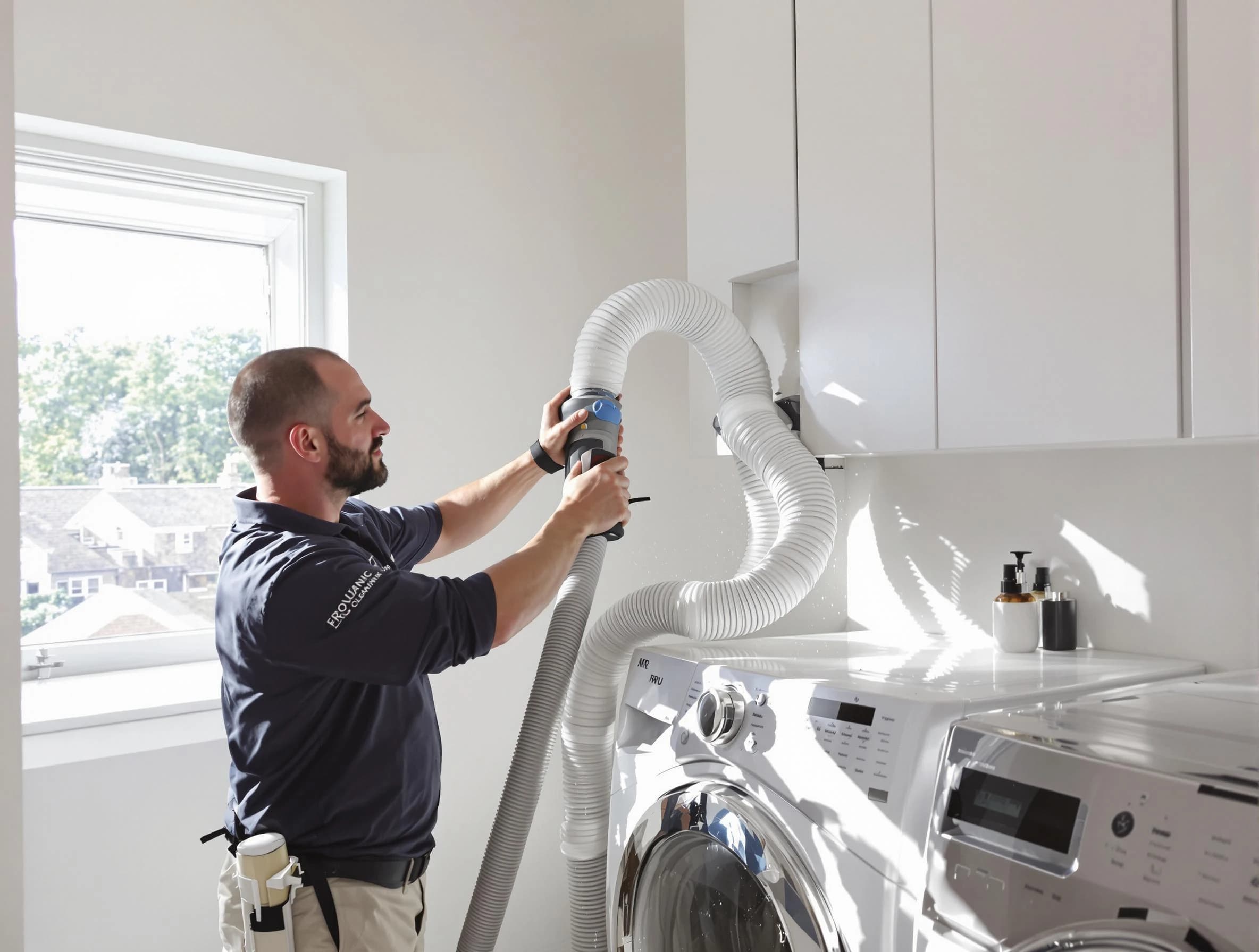 Certified South Salt Lake Dryer Vent Cleaning technician performing dryer vent cleaning in South Salt Lake