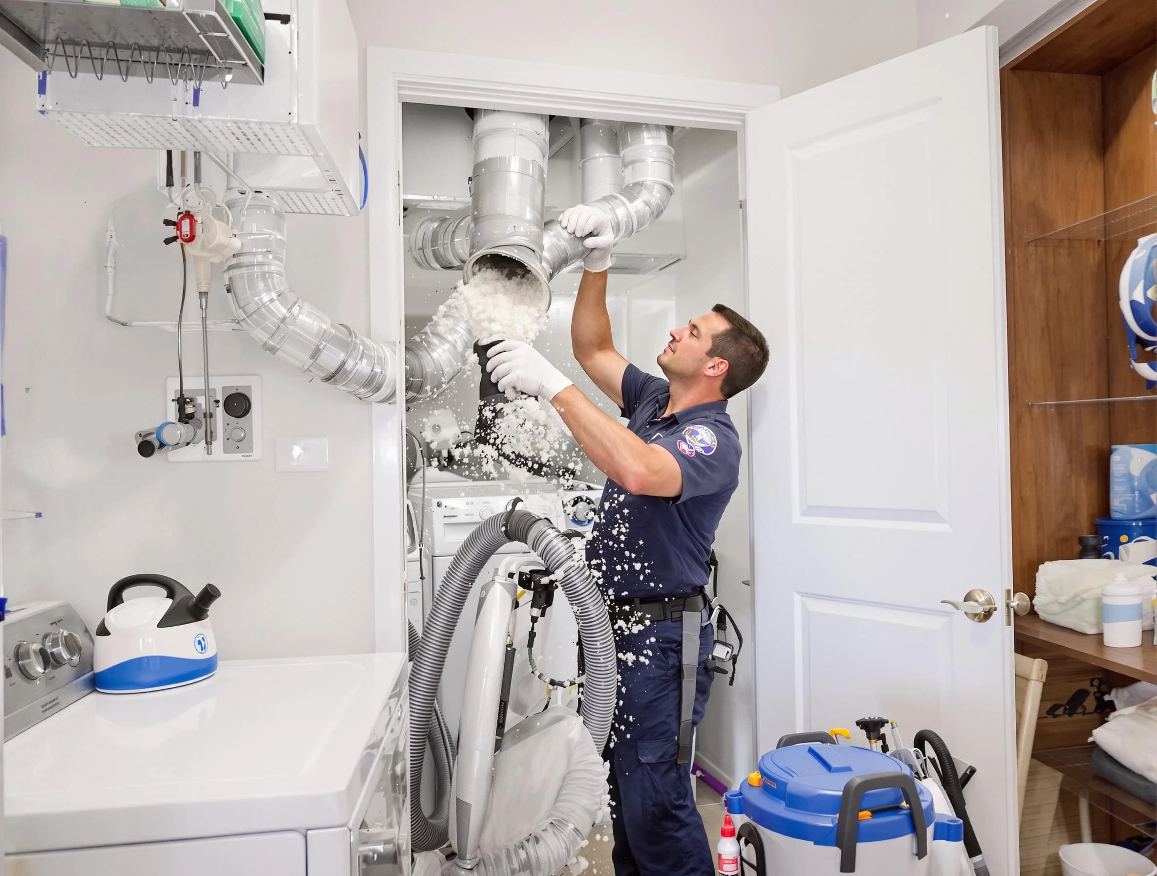South Salt Lake Dryer Vent Cleaning technician delivering thorough residential dryer vent cleaning service in South Salt Lake